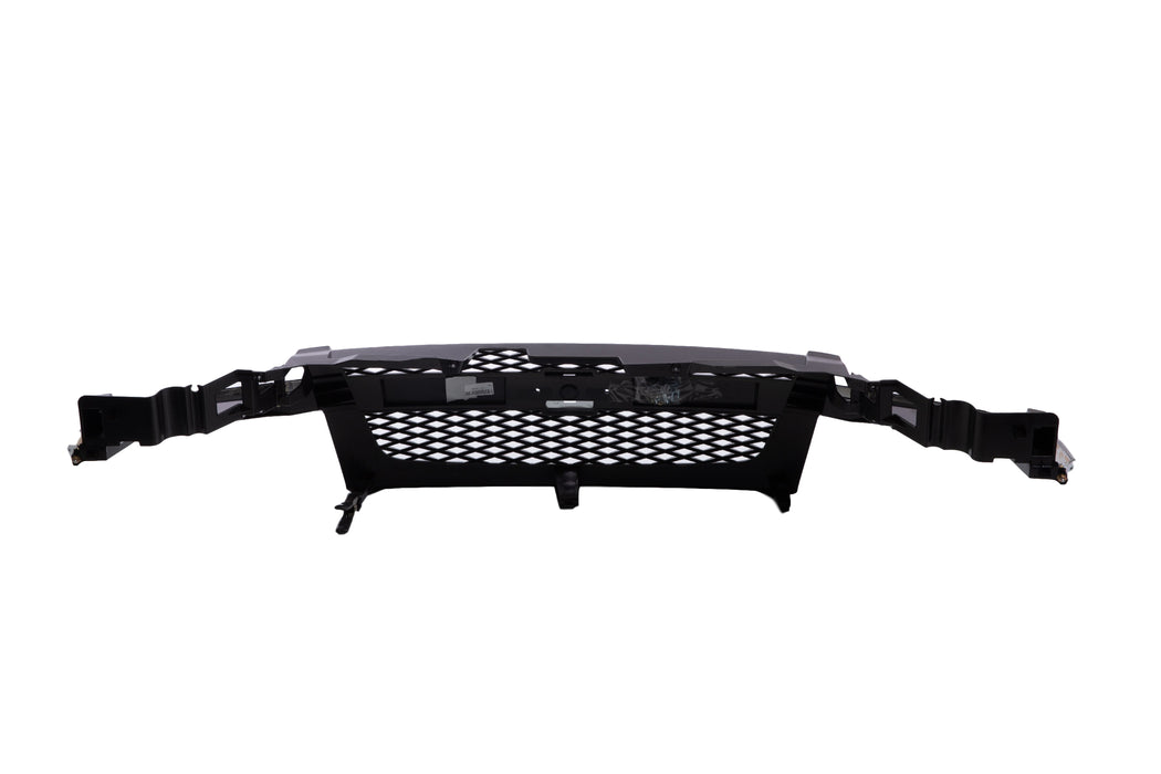 JustDrivably Replacement Parts Front Grille Grill Assembly With Dark Gray Mesh Insert With Chromed Center Molding Bar ( Two Piece Design ) Compatible With Chevrolet Colorado 2004-2012