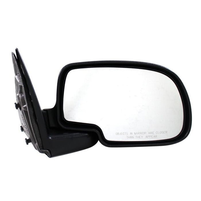 Front Right Passenger Side Manual Remote Black Side View Door Mirror With Black Cover Compatible With CADILLAC Escalade ESV EXT/GMC Sierra Chevy Silverado Tahoe Yukon XL Fits GM1321208