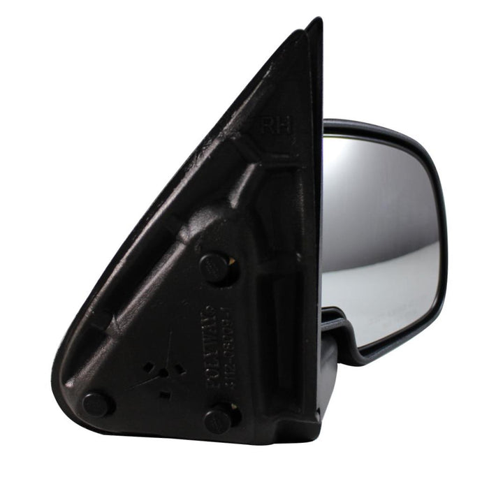 Front Right Passenger Side Manual Remote Black Side View Door Mirror With Black Cover Compatible With CADILLAC Escalade ESV EXT/GMC Sierra Chevy Silverado Tahoe Yukon XL Fits GM1321208