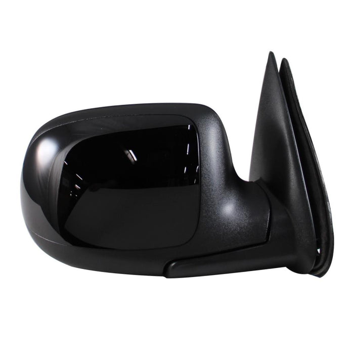 Front Right Passenger Side Manual Remote Black Side View Door Mirror With Black Cover Compatible With CADILLAC Escalade ESV EXT/GMC Sierra Chevy Silverado Tahoe Yukon XL Fits GM1321208