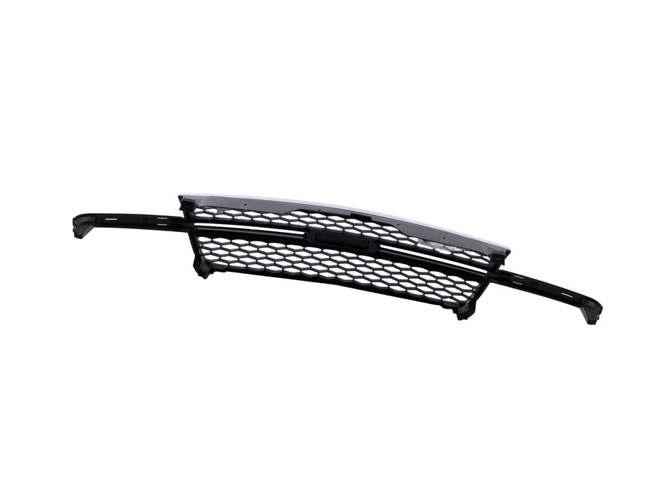 JustDrivably Replacement Parts Front Grille Grill Chrome Frame With Gray Honeycomb Insert Compatible With Silverado 03-07 1500 HD / 2500 HD / 3500 / 1500 HD Classic / 2500 HD Classic / 3500 Classic