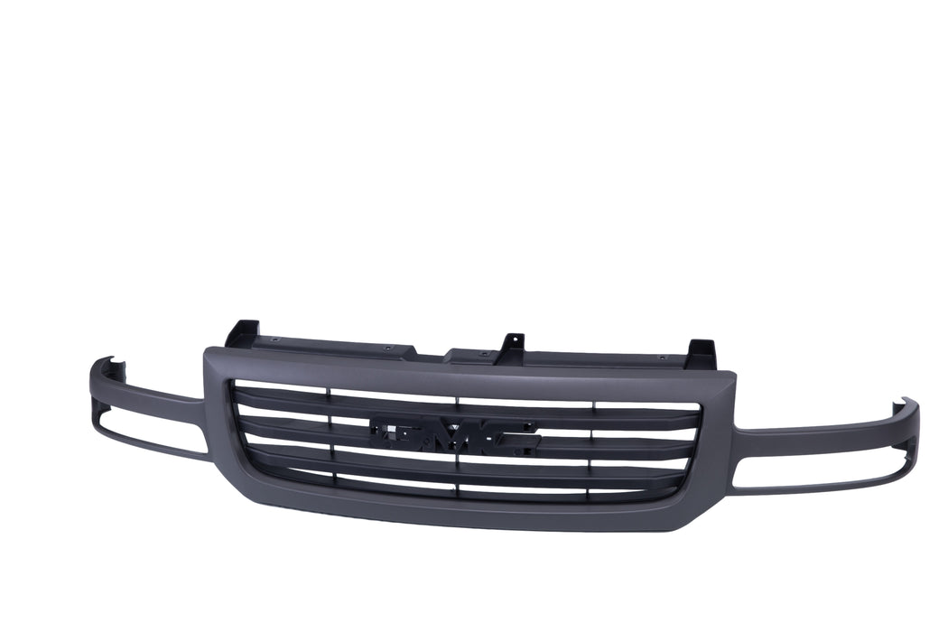 JustDrivably Replacement Parts Front Grille Grill Assembly Dark Gray Compatible With GMC Sierra 1500 2003-2006 Sierra 2500 2003-2004 Sierra 1500 Classic 2007 Pickup Truck