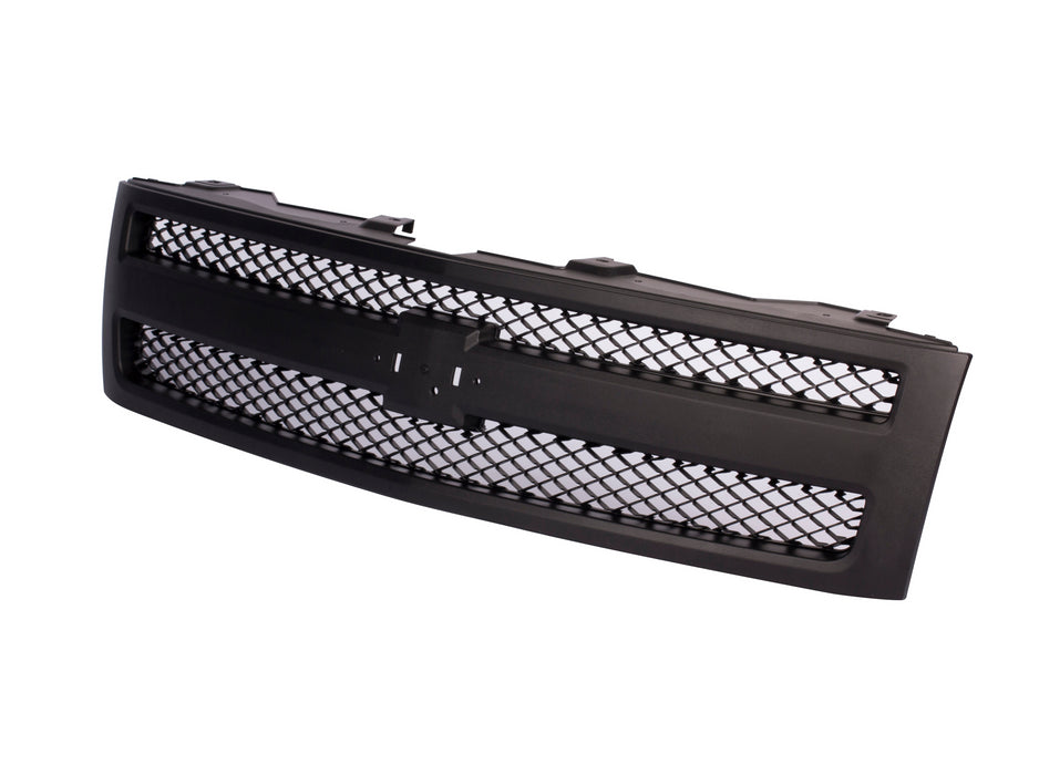 JustDrivably Replacement Parts Front Grille Grill Assembly With Black Frame Shell With Black Mesh Insert Compatible With Chevrolet 1500 Pickup Truck 2007 2008 2009 2010 2011 2012 2013