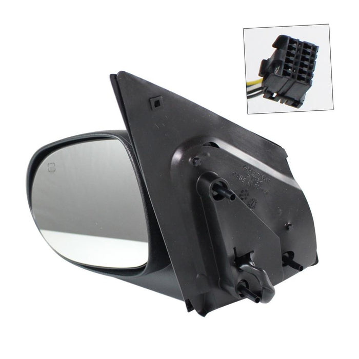 New Replacement Parts Front Left Driver Side Power Heated Non Folding Textured Side View Door Mirror Compatible With DODGE Caliber Fits CH1320365 5115039AD