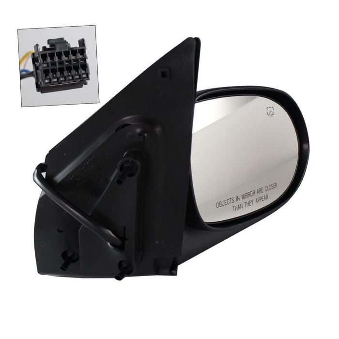 New Replacement Parts Front Right Passenger Side Power Heated Non Folding Textured Side View Door Mirror Compatible With DODGE Caliber Fits CH1321365 5115038AD