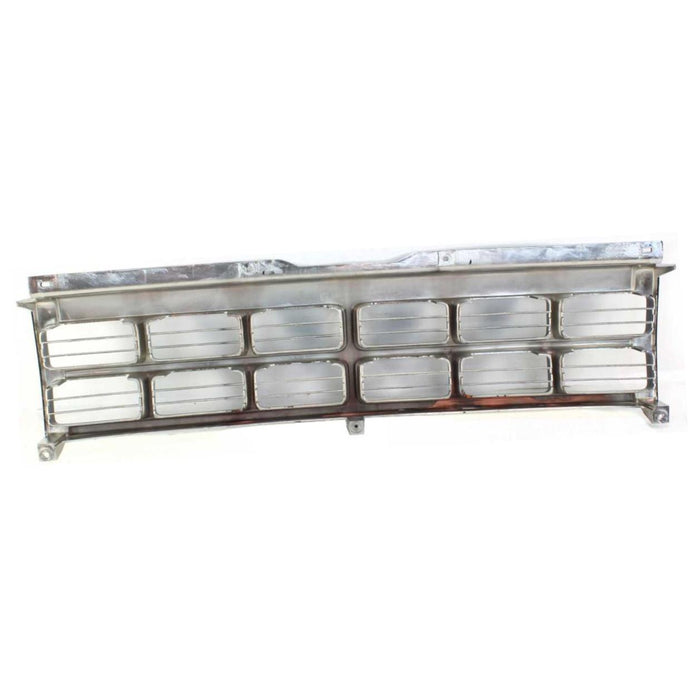 CarPartsDepot, Black Insert Chrome Grille Grill Front Body Parts, 400-17777 CH1200181 56003352