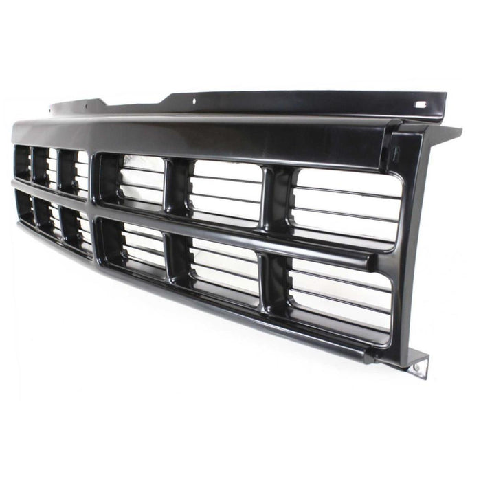 CarPartsDepot, Front Black Pickup Grill Grille Plastic Assembly Replacement New, 400-17781 CH1200194?5BB76KX8?