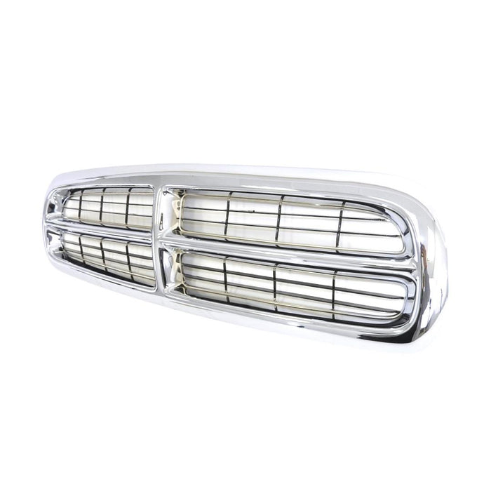 CarPartsDepot, Front Grille Chrome Frame Black Bar Insert Grill Assembly Replacement, 400-17617 CH1200199 55056092 by CarPartsDepot