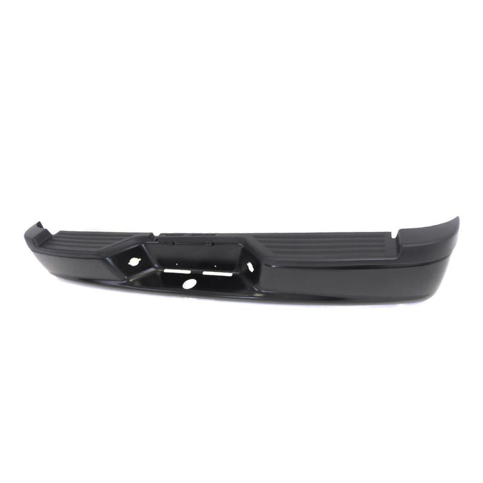 CarPartsDepot, Rear Step Bumper Pad Assembly Primed Black Steel w/License Lamp Holes, 364-17148-20-BK CH1103114 55077652AB-PFM