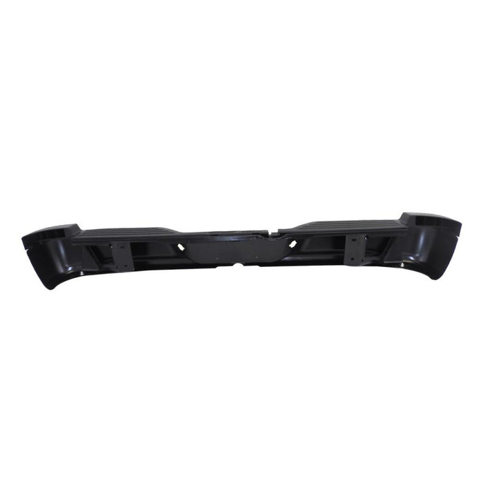CarPartsDepot, Rear Step Bumper Pad Assembly Primed Black Steel w/License Lamp Holes, 364-17148-20-BK CH1103114 55077652AB-PFM