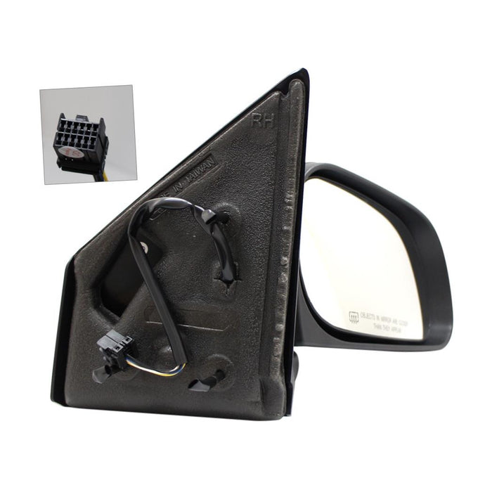 Depo 334-5401R3EFH Texture Black Passenger Side Power Heated Mirror