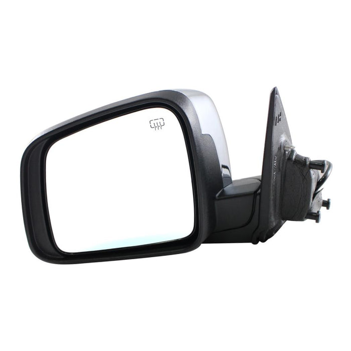 Power Side View Mirror Heated with Chrome Cover Driver Replacement for 11-18 Dodge Durango 68237573AC