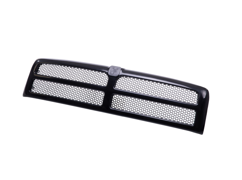 JustDrivably Replacement Parts Front Grille Grill Assembly With Black Shell Frame With Black Honeycomb Insert Compatible With Dodge Ram 1500 1994-2001 Ram 2500 3500 1994-2002 Pickup Truck