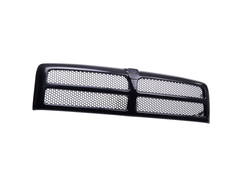 JustDrivably Replacement Parts Front Grille Grill Assembly With Black Shell Frame With Black Honeycomb Insert Compatible With Dodge Ram 1500 1994-2001 Ram 2500 3500 1994-2002 Pickup Truck