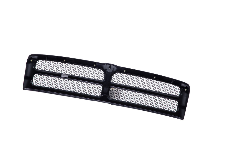 JustDrivably Replacement Parts Front Grille Grill Assembly With Black Shell Frame With Black Honeycomb Insert Compatible With Dodge Ram 1500 1994-2001 Ram 2500 3500 1994-2002 Pickup Truck