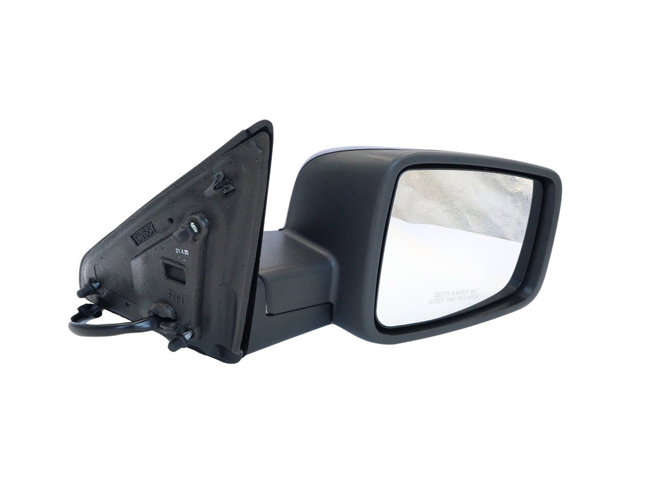 CarPartsDepot, Door Mirror Assy Passenger Right Side Power Glass Manual Folding Textured Black Cover Compatible With Dodge Ram 1500 Ram 2500 Ram 3500 2009-2012 Pickup Truck 09 10 11 12