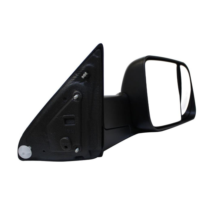 Front Right Passenger Side Manual Textured Side View Door Mirror Compatible With DODGE Compatible With RAM 1500 2500 3500 With Towing Package Fits CH1321314 55372072AE