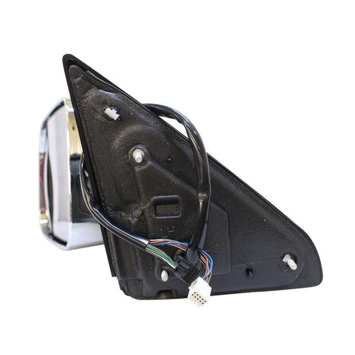 New Replacement Parts Front Left Driver Side Power Heated Trailer Tow Type Chrome Side View Door Mirror Compatible With RAM 1500 2500 3500 Fits CH1320334 68143807AB