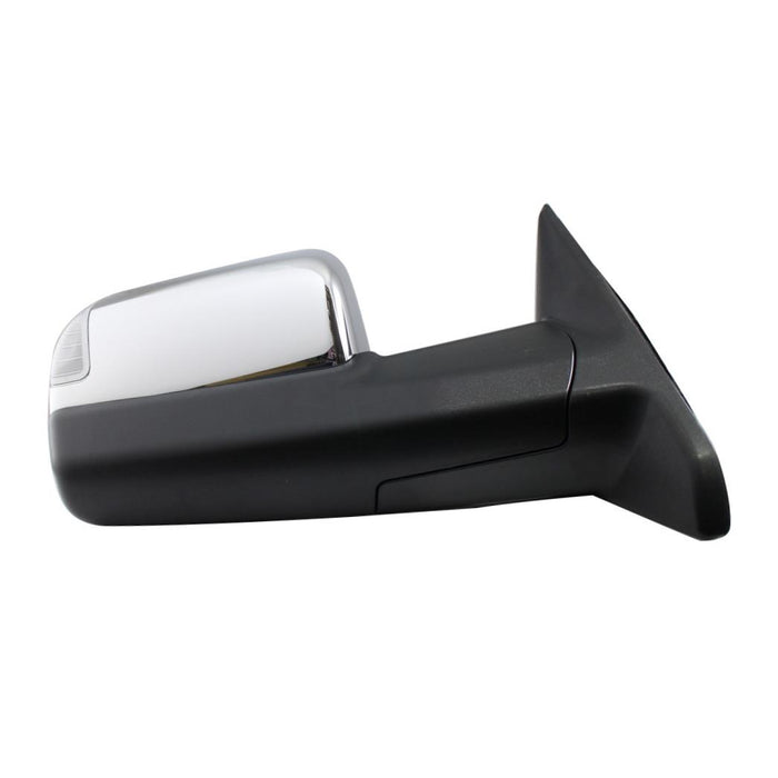 New Replacement Parts Front Right Passenger Side Power Heated With Puddle Lamp With Memory Chrome Side View Door Mirror Compatible With RAM 1500 2500 3500 Fits CH1321351 68142672AD