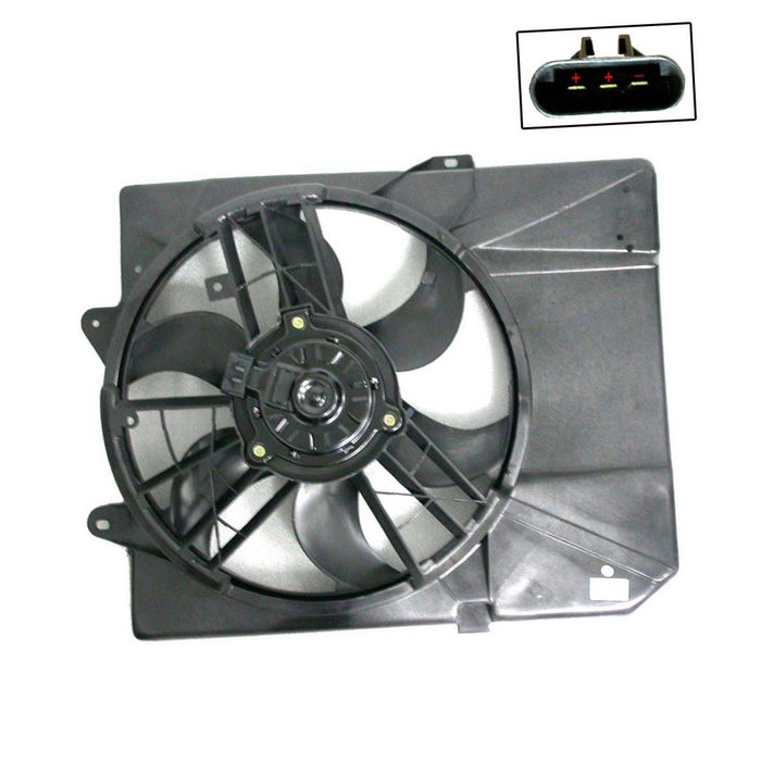 CarPartsDepot New Replacement Parts Front Radiator Cooling Fan Compatible With FORD Escort Compatible With MERCURY Tracer With Air Condition Model