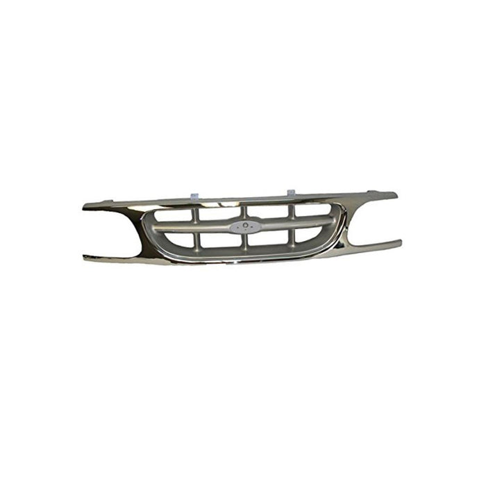 New Front Chrome Gray Grille Grill Compatible With FORD Explorer SUV Fits FO1200351 F87Z8200NAA