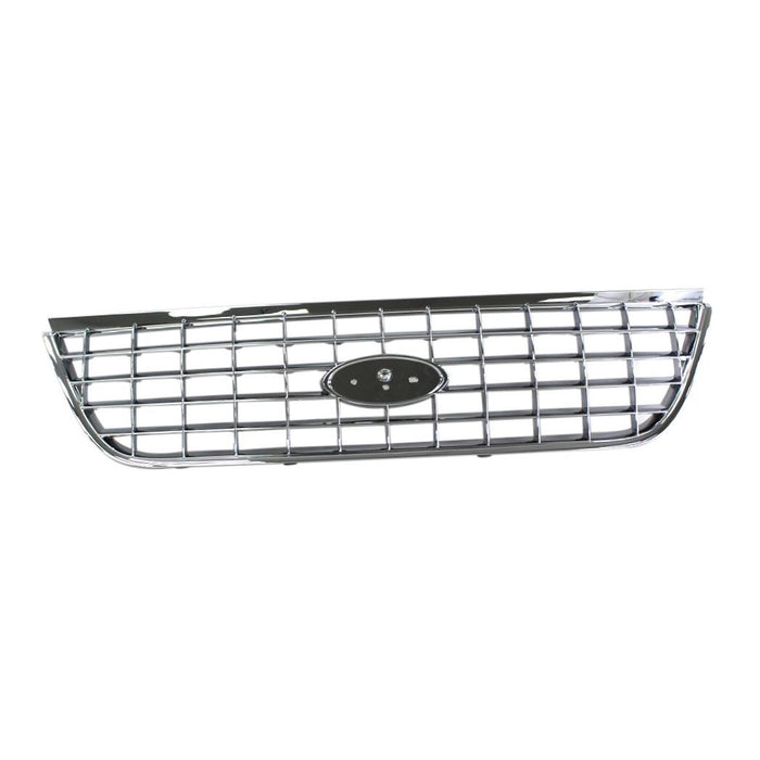 CarPartsDepot, 4D SUV Grill Grille Front All Chrome Assembly New Cross Bar Grid w/o Emblem, 400-18499 FO1200402 3L2Z8200BA