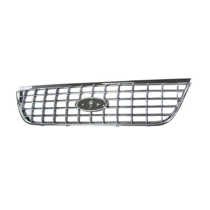 CarPartsDepot, 4D SUV Grill Grille Front All Chrome Assembly New Cross Bar Grid w/o Emblem, 400-18499 FO1200402 3L2Z8200BA