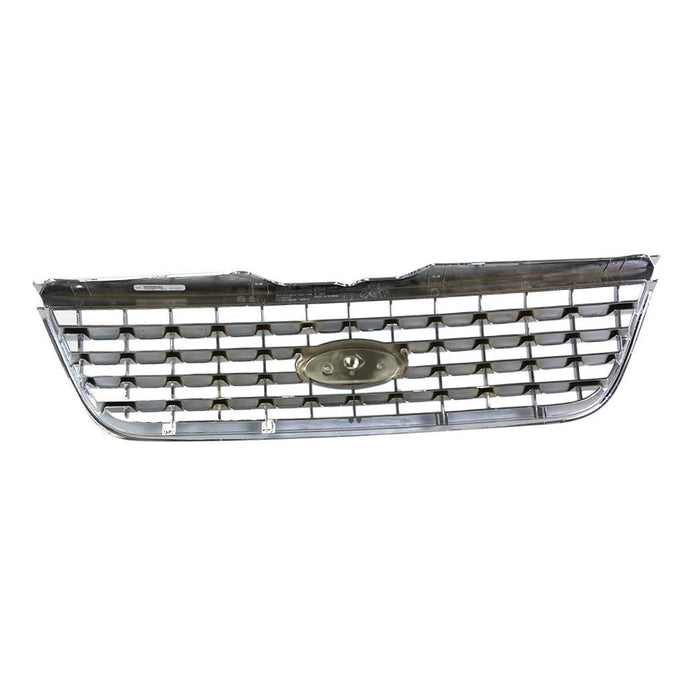 CarPartsDepot, 4D SUV Grill Grille Front All Chrome Assembly New Cross Bar Grid w/o Emblem, 400-18499 FO1200402 3L2Z8200BA