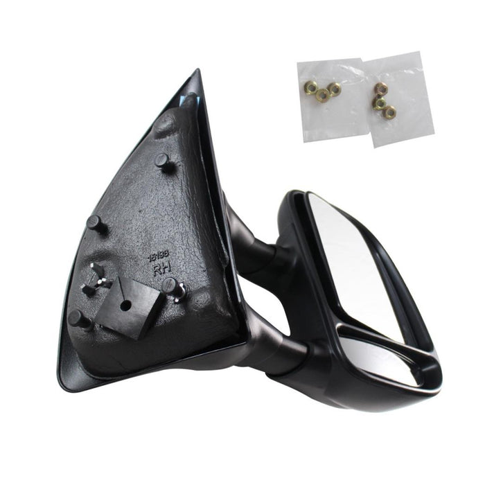 New Replacement Parts Front Right Passenger Side Manual Dual Switch Telescoping Side View Door Mirror Compatible With FORD F-250 F-350 F-450 F-550 Super Duty Fits FO1321226 3C3Z17682AAA