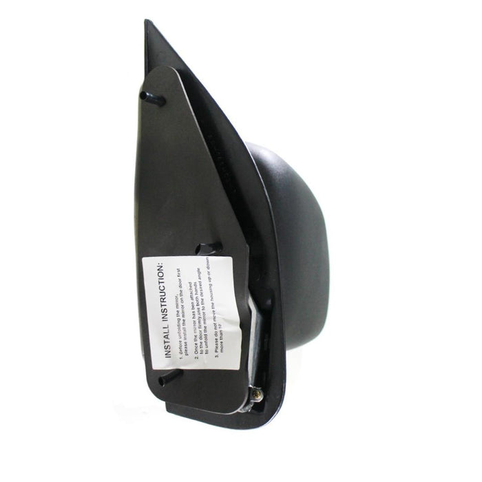 1992-2006 Ford Econoline Van E150, E250, E350 Manual Black Textured (Goose Neck Style) Folding Rear View Mirror Left Driver Side (1992 92 1993 93 1994 94 1995 95 1996 96 1997 97 1998 98 1999 99 2000 00 2001 01 2002 02 2003 03 2004 04 2005 05 2006 06)