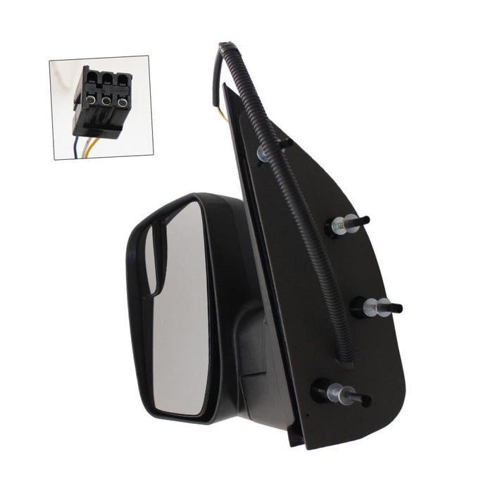 Front Left Driver Side Power Sail Type With Integrated Spotter Textured Side View Door Mirror Compatible With FORD E-150 E-250 E-350 E-450 Econoline Fits FO1320396 AC2Z17683AA