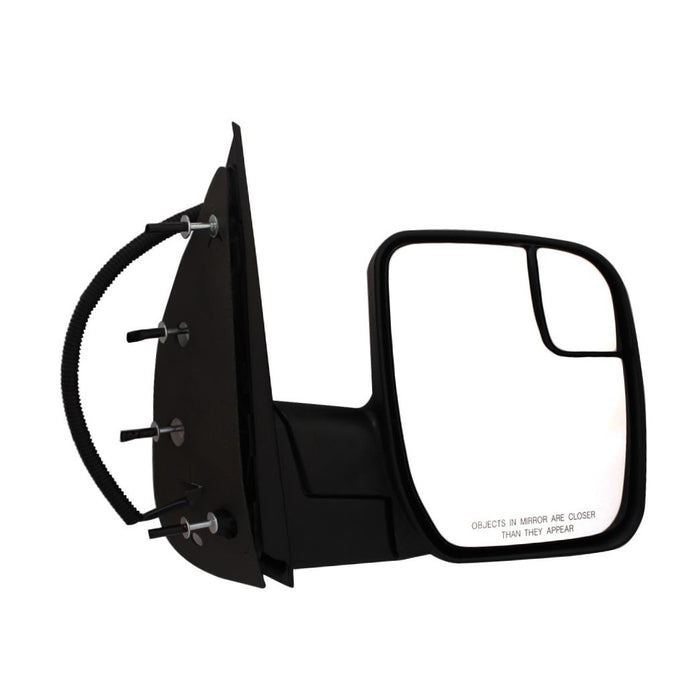 Front Right Passenger Side Power Sail Type With Integrated Spotter Textured Side View Door Mirror Compatible With FORD E-150 E-250 E-350 E-450 Super Duty Fits FO1321396 AC2Z17682AA