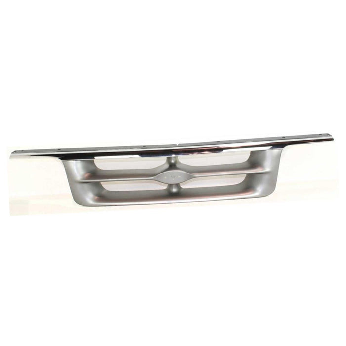 CarPartsDepot 400-18520, Grill Grille Painted Titanium Plastic Chrome Trim Styleside 2Wd FO1200317 F57Z8200KK