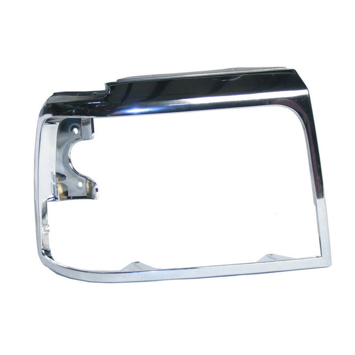 JustDrivably Replacement Parts Headlight Headlamp Door Chrome Bazel Front Right Passenger Side Compatible With Ford Bronco F150 F250 F350 F53 F59 1992 1993 1994 1995 1996 1997 Pickup Truck