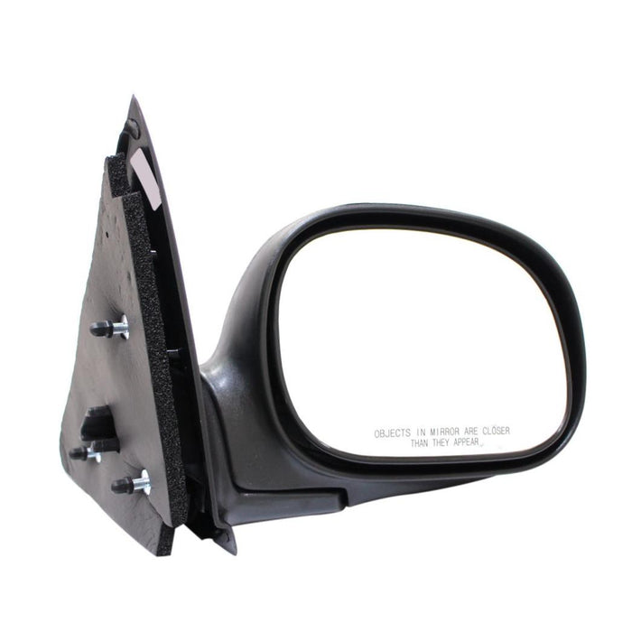 1997-1998 Ford F-250 Front,Right DOOR MIRROR CONTOUR TYPE,MANUAL,WITH CHROMED COVER