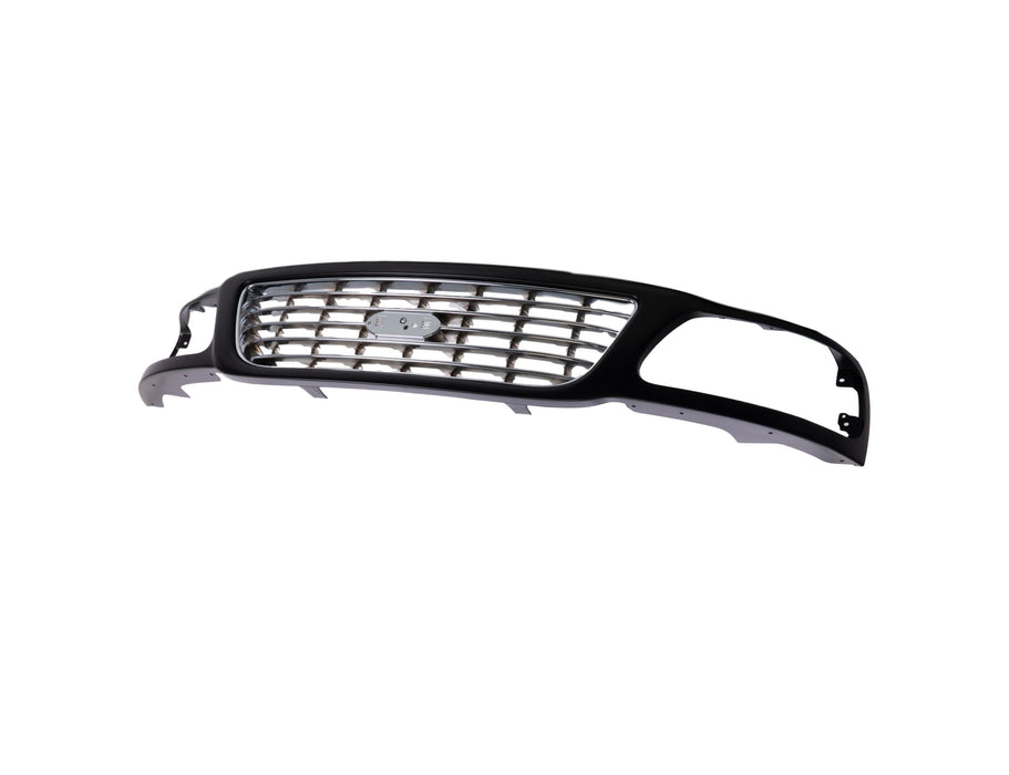 2004-2004 Compatible With FORD F-150 Heritage Front Grille FO1200423 Chrome Chrome/black