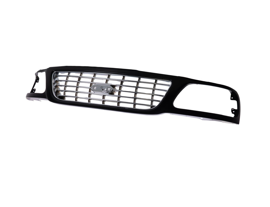 2004-2004 Compatible With FORD F-150 Heritage Front Grille FO1200423 Chrome Chrome/black