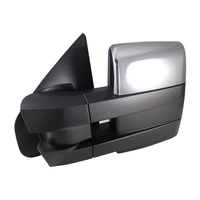 Drivers Power Tow Side Mirror Heated Memory Signal Puddle Lamp Chrome Cover Replacement for 2008-2014 Ford F150 Pickup Truck 9L3Z17683EC AutoAndArt