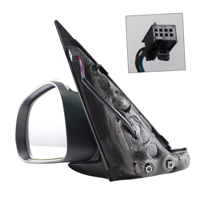 Drivers Power Side View Mirror Heated Blind Spot Glass with Chrome Cover Replacement for Fiat 68225416AA