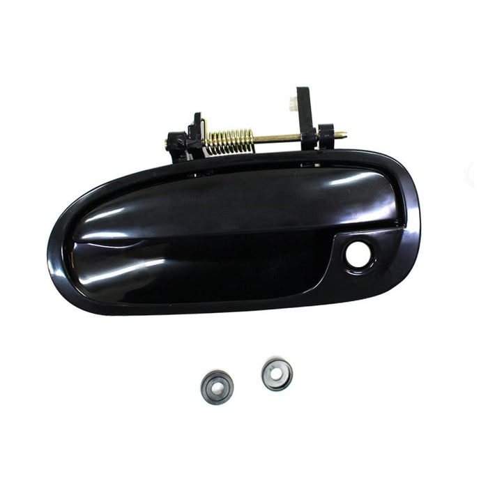 New Replacement Parts Front,Left SMOOTH BLACK Door Handle Outer Compatible With Civic EX-R,EX,LX,HX,DX,Si,GX,Value Package 72180S04003 HO1310101