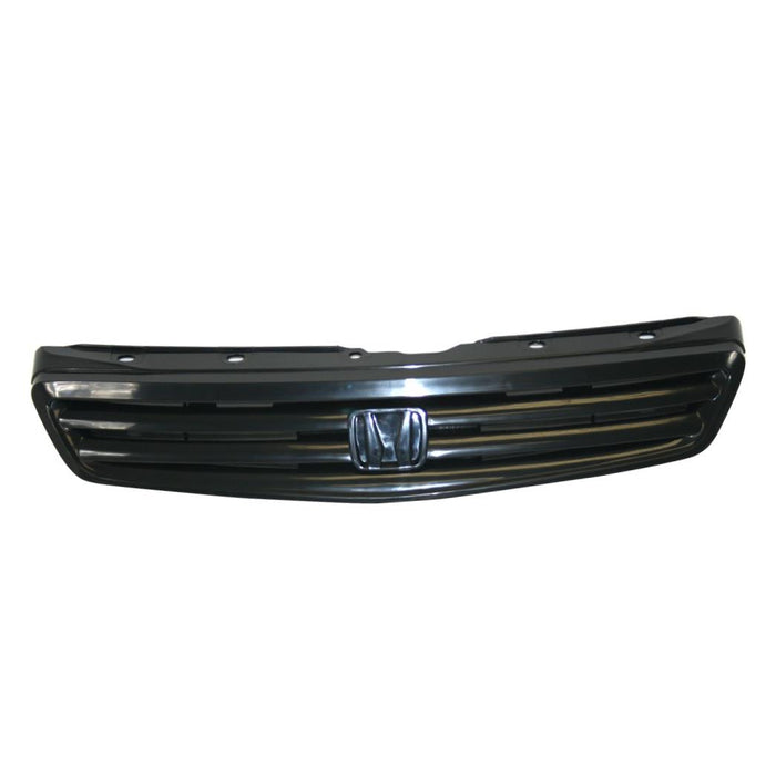 CarPartsDepot 400-201077, Mat Black Grill Grille Gloss Black Molding Us Hatchback Replacement HO1200169 HO1200169