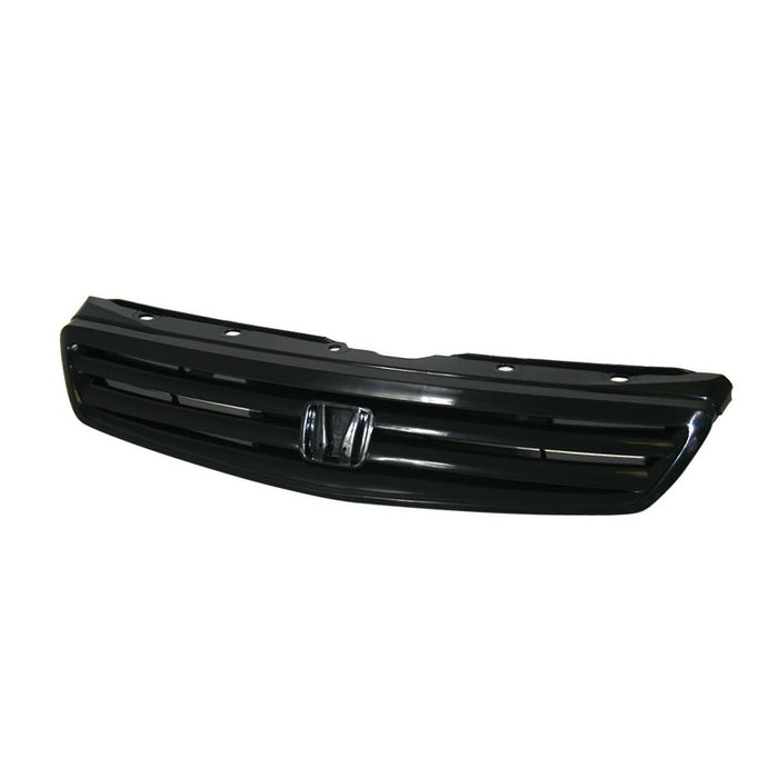 CarPartsDepot 400-201077, Mat Black Grill Grille Gloss Black Molding Us Hatchback Replacement HO1200169 HO1200169