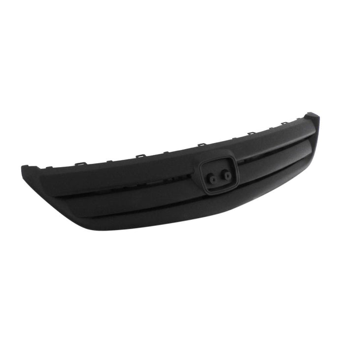 Grille Assembly Compatible with 2001-2003 Honda Civic Plastic Painted Black Shell and Insert Sedan