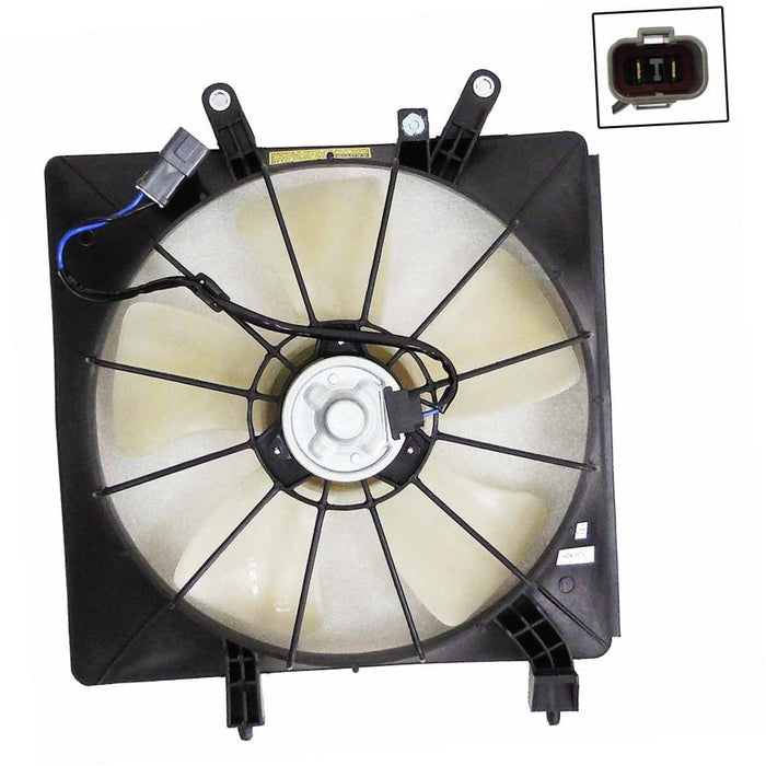 Radiator Fan Assembly for Honda Civic 01-05 Right Side Denso Brand Except Hybrid