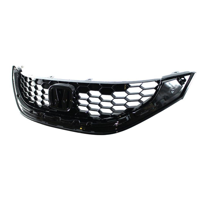 Crash Parts Plus Black Grille Assembly for 2013-2014 Honda Civic HO1200218