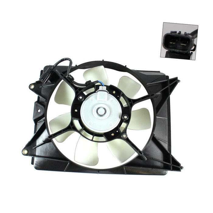 CarPartsDepot 12 Compatible With HONDA Civic 1.8L Sedan Air Condition Condenser Fan HO3115159 s Denso Motor