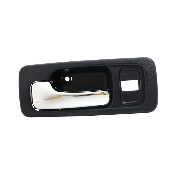 Front Left Driver Side Dark Blue Housing Chrome Lever Interior Inside Door Handle With Lock Hole Compatible With HONDA Accord 4 Door Sedan Fits HO1352134 72165SM4003ZA