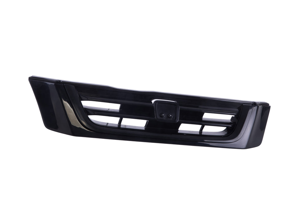 JustDrivably Replacement Parts Front Bumper Upper Grille Grill Assembly With Black Shell And Insert Compatible With Honda CR-V 1997 1998 1999 2000 2001
