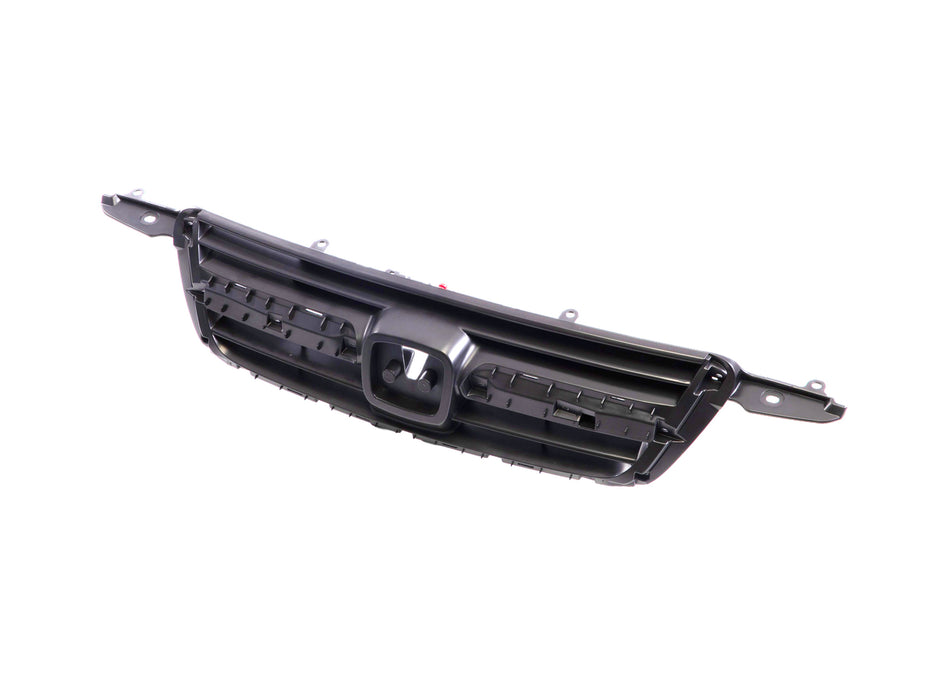 JustDrivably Replacement Parts Front Bumper Upper Grille Grill Assembly With Dark Gray Shell And Insert Compatible With Honda CR-V 2002 2003 2004