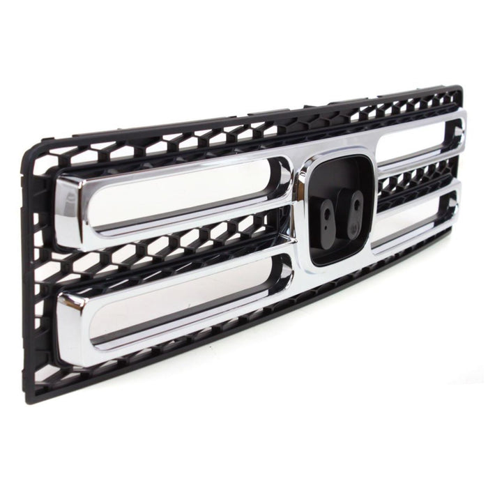 CarPartsDepot 06 07 08 Compatible With HONDA Ridgeline RTS Honeycomb Front Grille HO1200183 Chrome Center Trim
